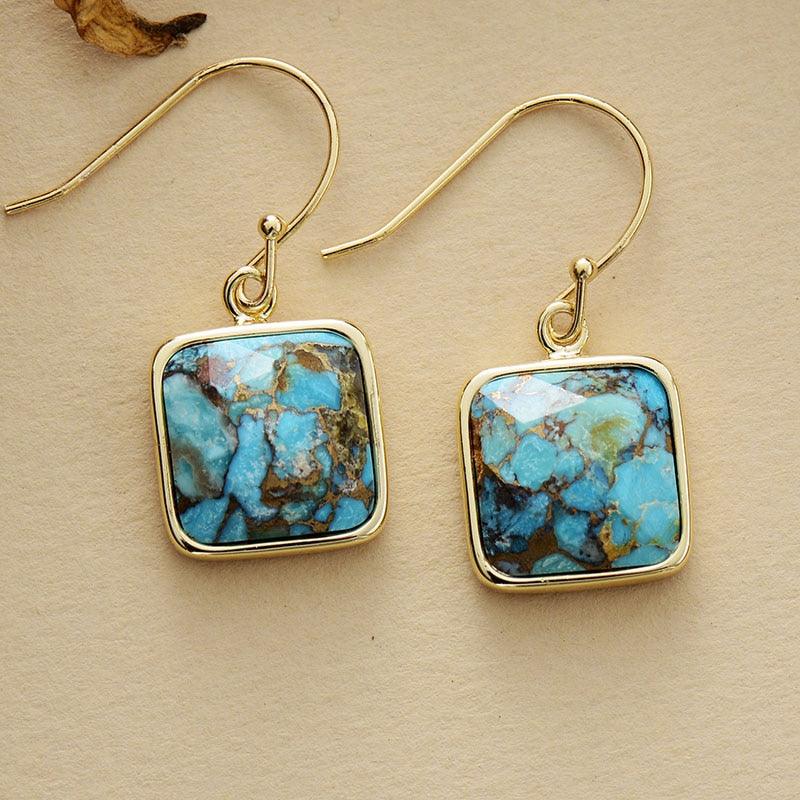 Boucles d'Oreilles Rêves Paisibles en Turquoise