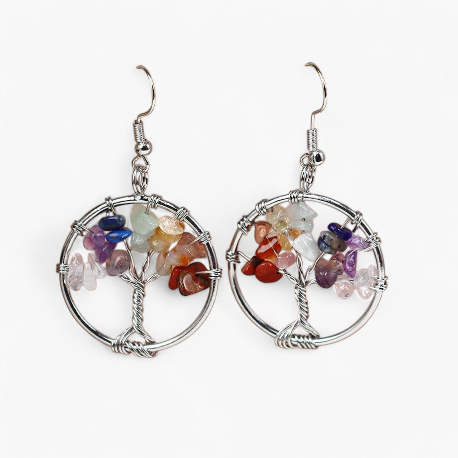 Boucles d'Oreilles Arbre de Vie Harmonie Divine