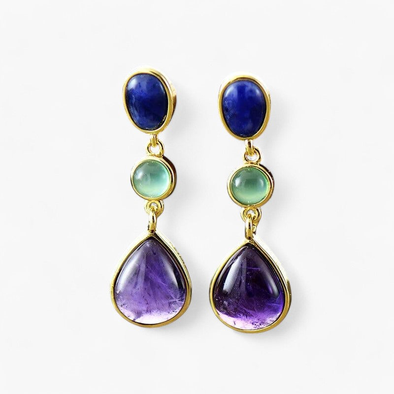 Boucles d'Oreilles Éclat Intemporel en Pierres Naturelles