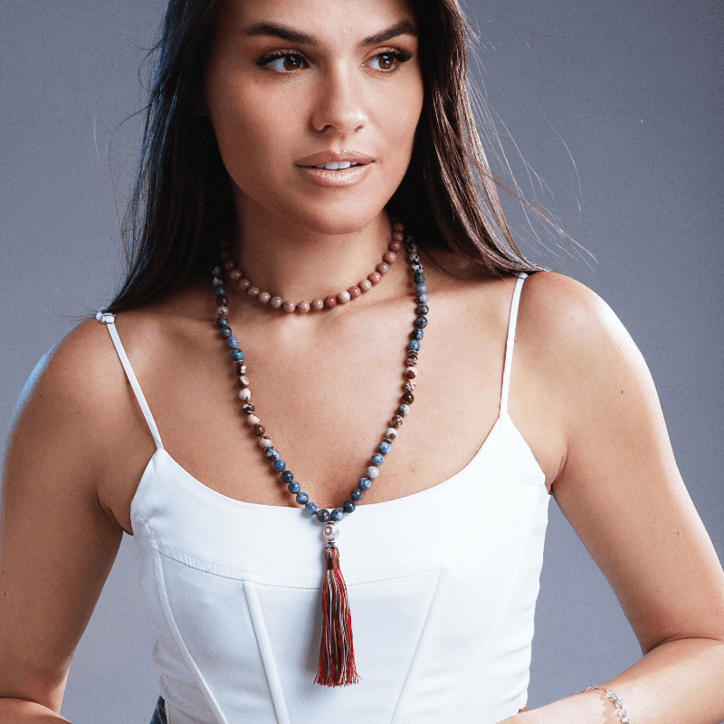 Collier de Perles Douceur de Guérison en Agate et Jaspe