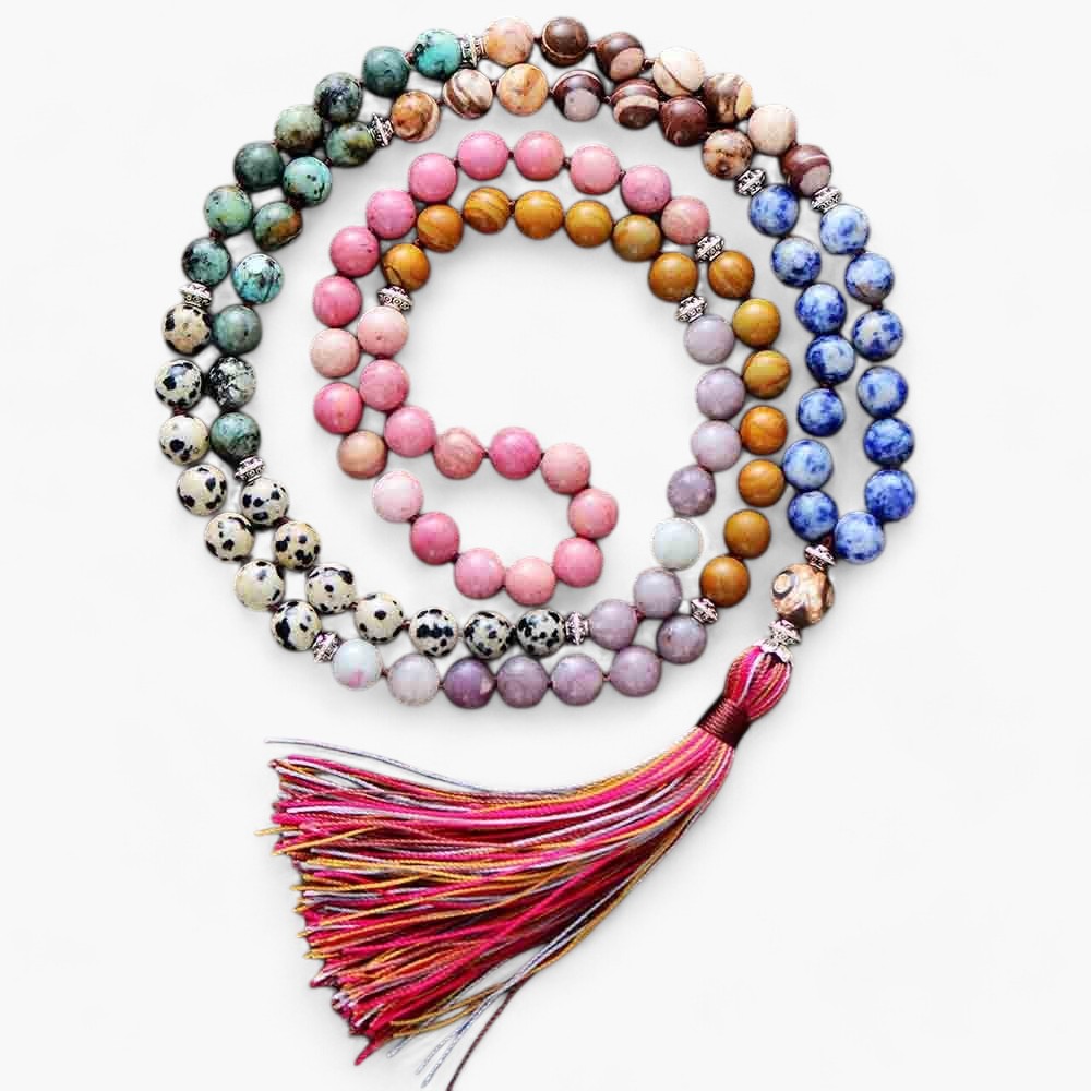 Collier de Perles Douceur de Guérison en Agate et Jaspe