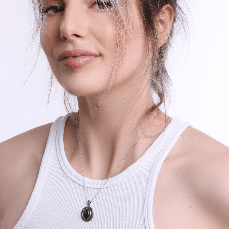 Collier et Pendentif Pura Nuit Étoilée en Grès Bleu