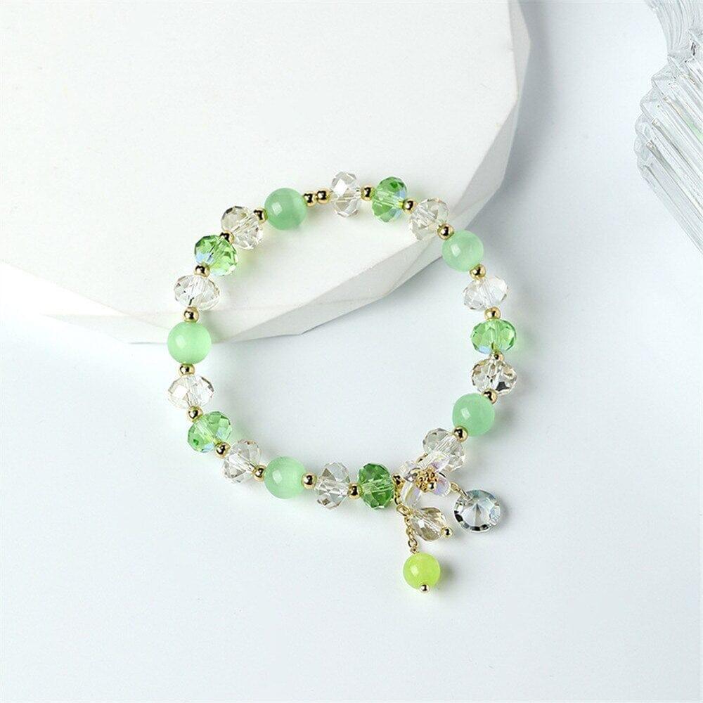 Bracelet en Perles Scintillantes Oeil de Chat