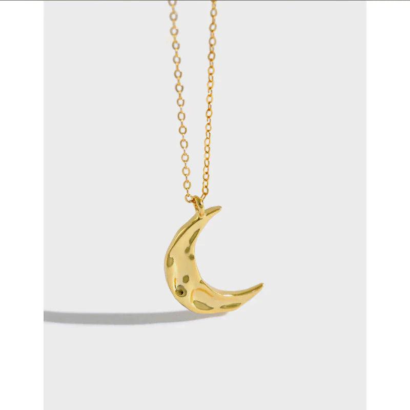 SELENE - Pendentif et Collier Croissant de Lune