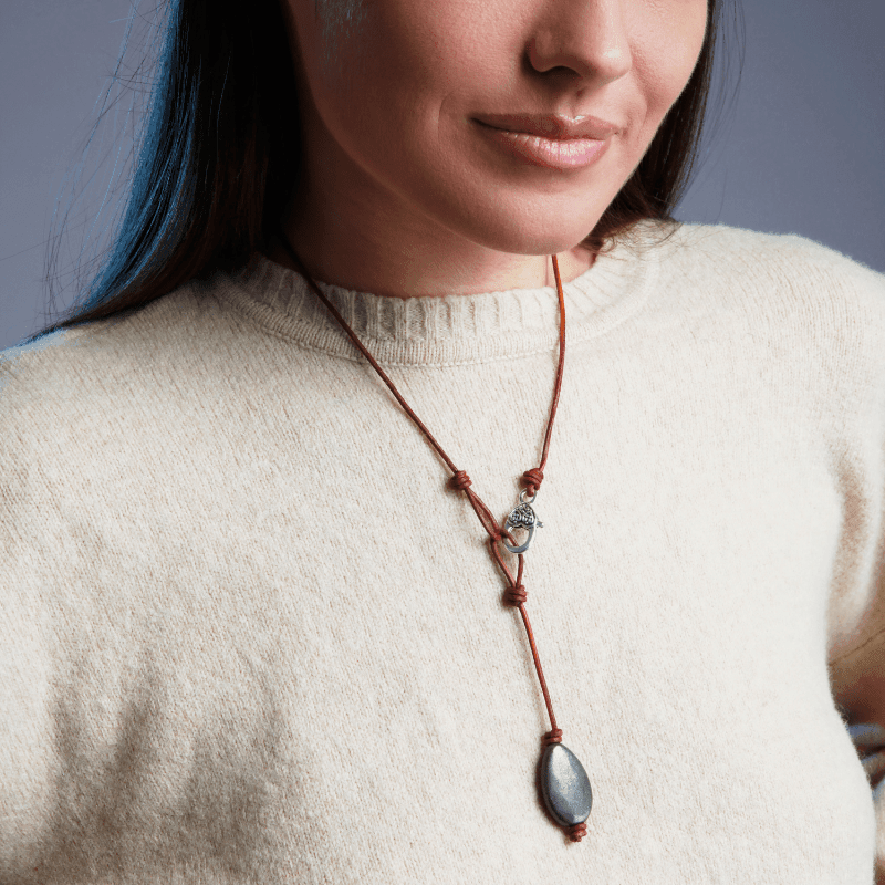 Collier Unisexe Éclat & Vigueur en Pyrite