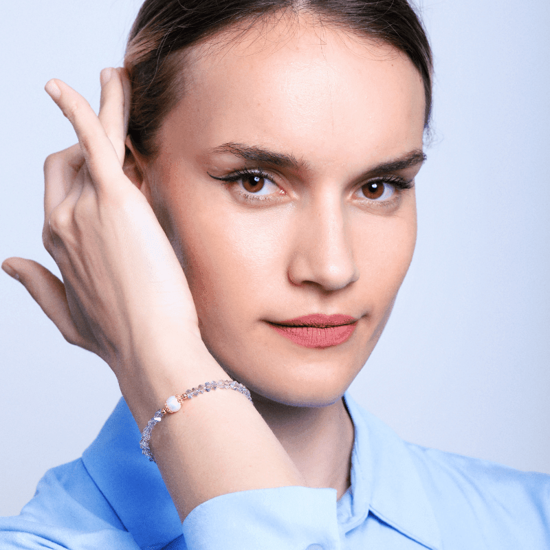 Bracelet Paisible Sérénité en Améthyste et Perles d'Eau Douce