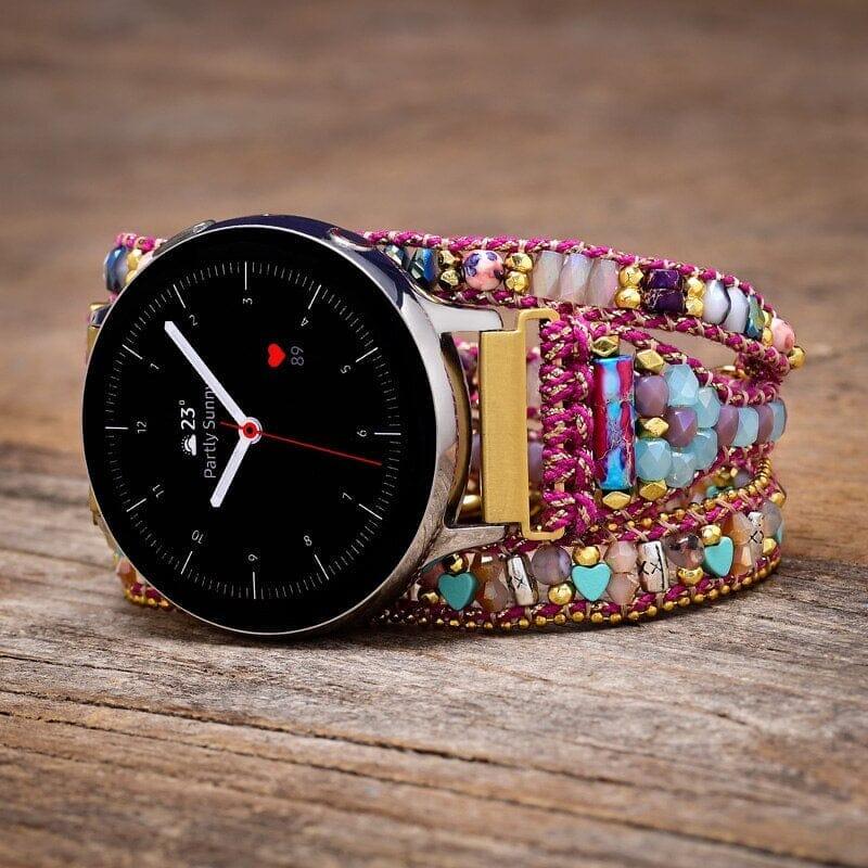 Bracelet pour Montre Samsung Amour Sacré en Pierres Naturelles