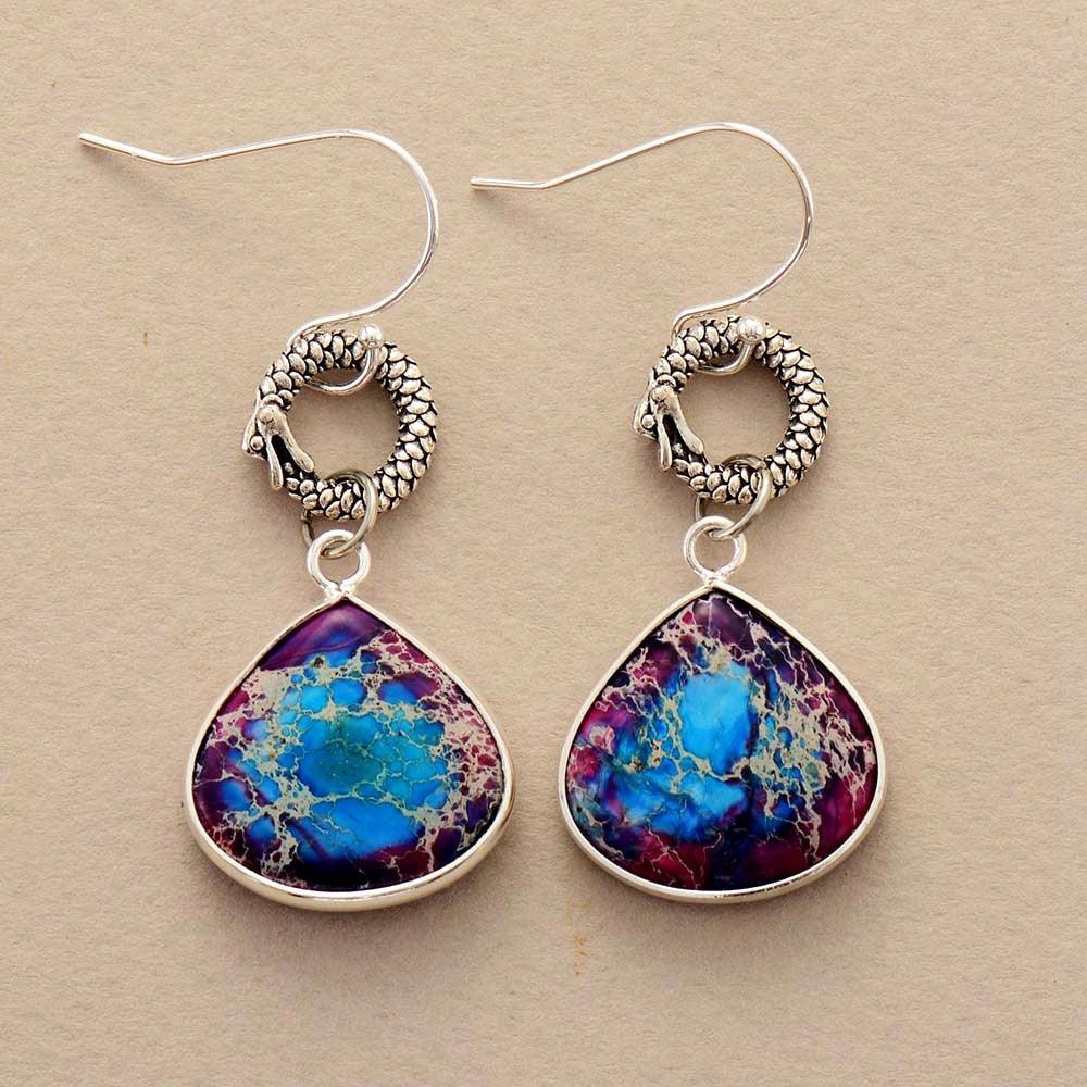 Boucles d'Oreilles Âme Nourrit en Jaspe Impérial