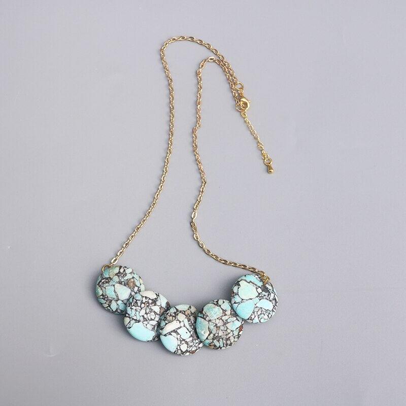 Collier Cinq Cercles de la Joie en Turquoise