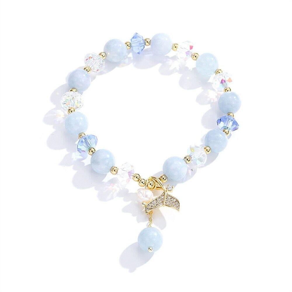 Bracelet en Quartz Bleu "Queue de Poisson"