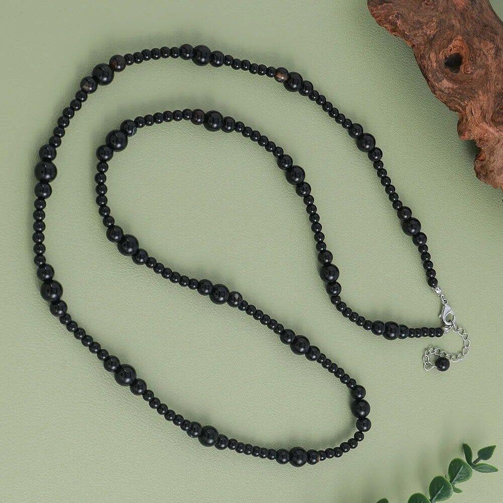 Collier Force Protectrice en Agate Noire