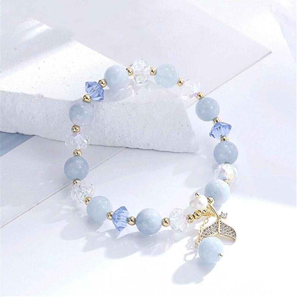 Bracelet en Quartz Bleu "Queue de Poisson"