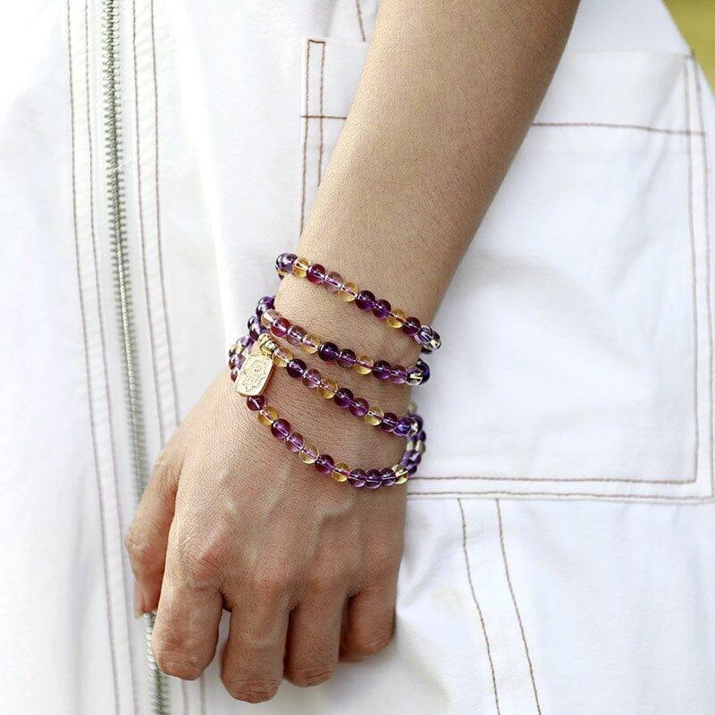 Perles Mala Hamsa Main Protectrice en Pierres Naturelles