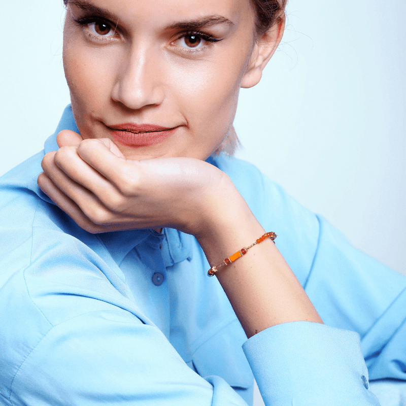 Bracelet d'Ancrage Force Enchantée en Agate Rouge