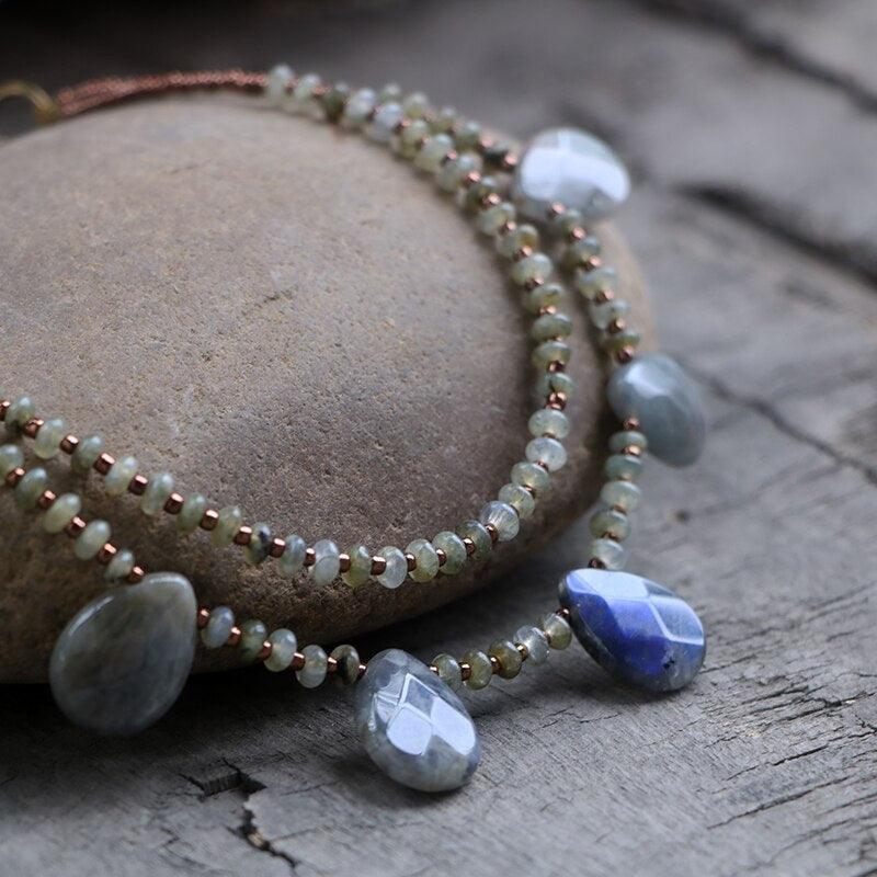 Collier Force et Curiosité en Labradorite