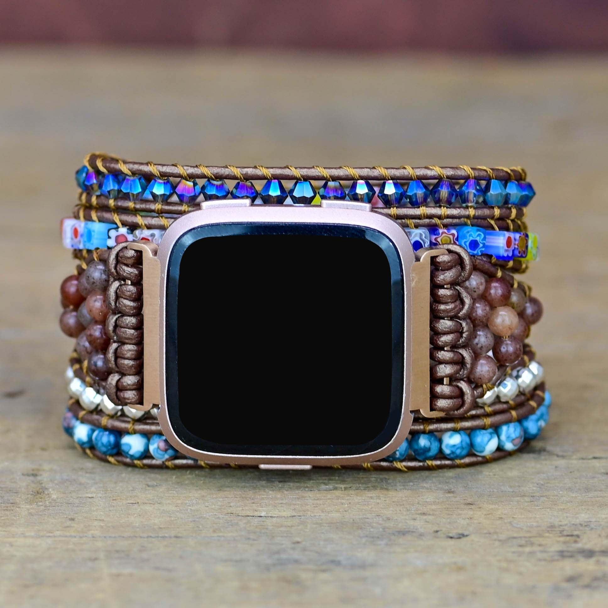 Bracelet de Montre Fitbit Versa 2 Énergie Azurée en Agate