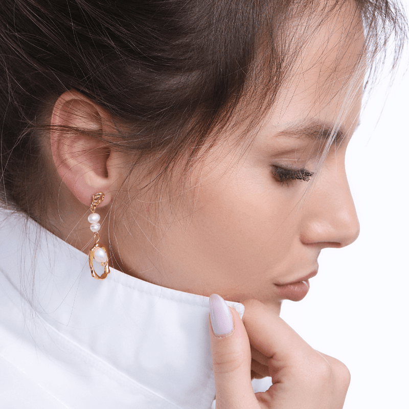 Boucles d'Oreilles Perlées Raffinées