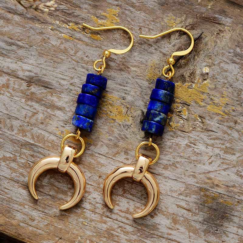 Boucles d'Oreilles Rêve Nocturne en Lapis-Lazuli