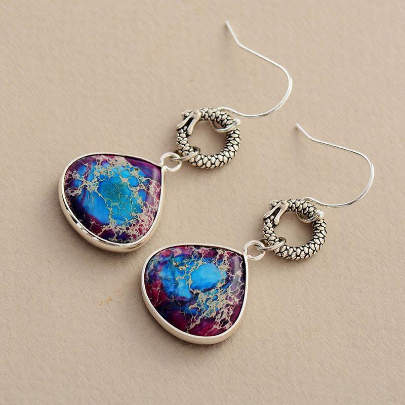 Boucles d'Oreilles Âme Nourrit en Jaspe Impérial