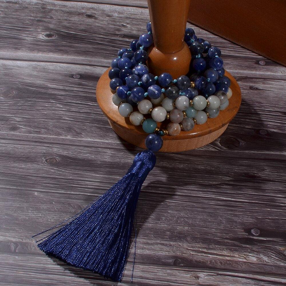 Collier Mala Ciel Bleu Apaisé