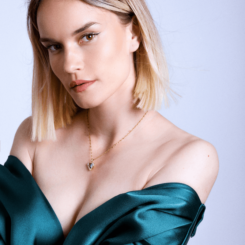 Collier Coeur Captivant en Cristal