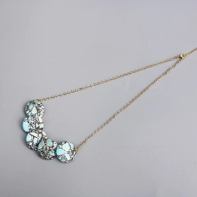 Collier Cinq Cercles de la Joie en Turquoise