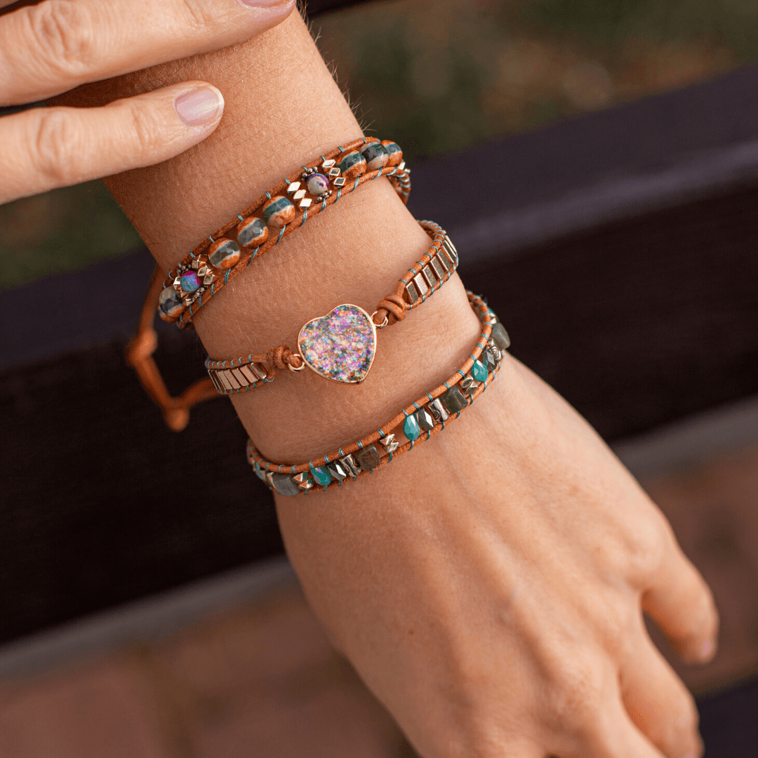 Bracelet Ethnique Éternel Amour en Opale