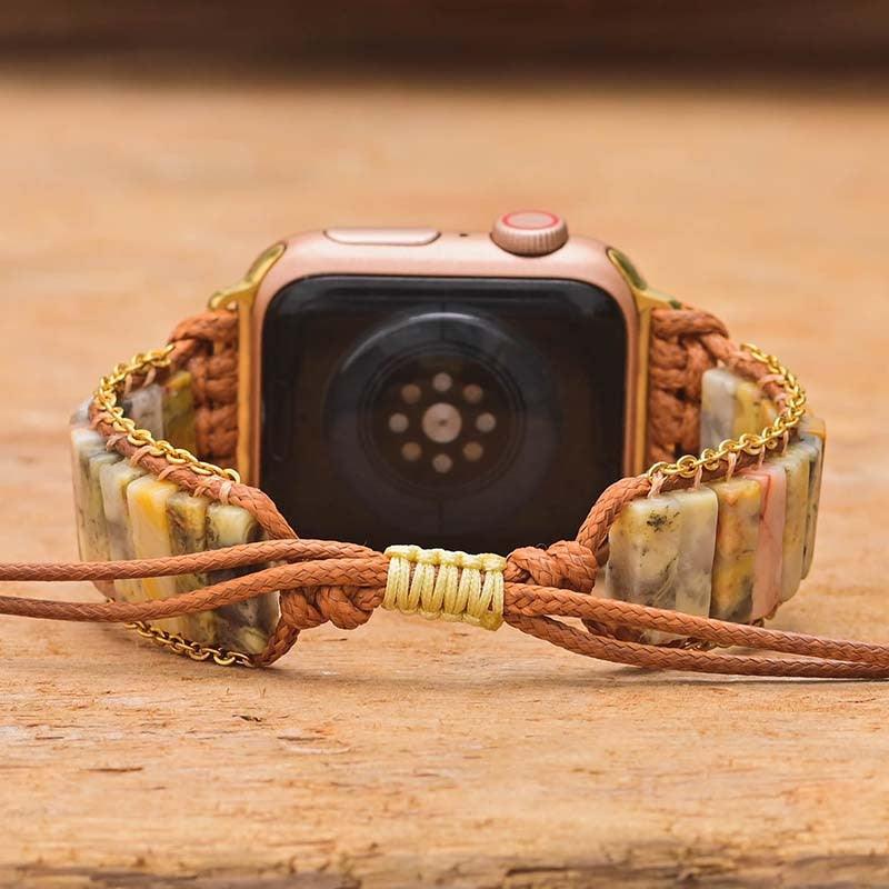Bracelet de Montre Intelligente en Agate Force Naturelle
