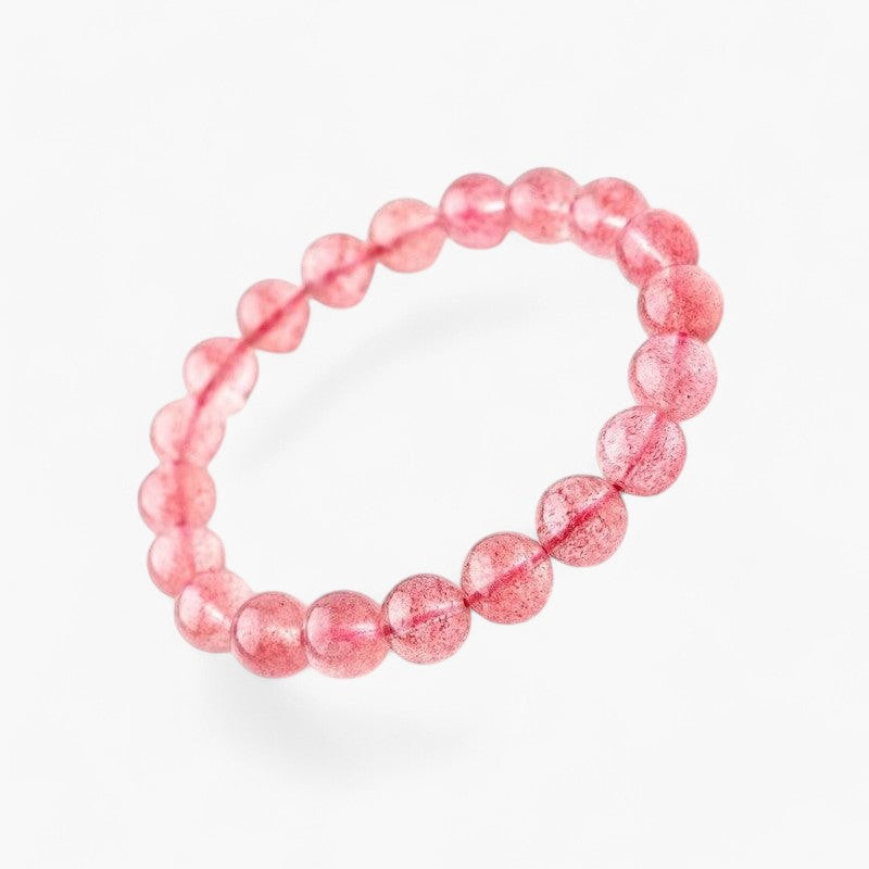 Bracelet de guérison en quartz fraise