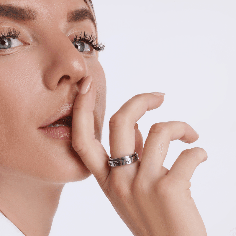 Bague en Argent Croix Raffinée