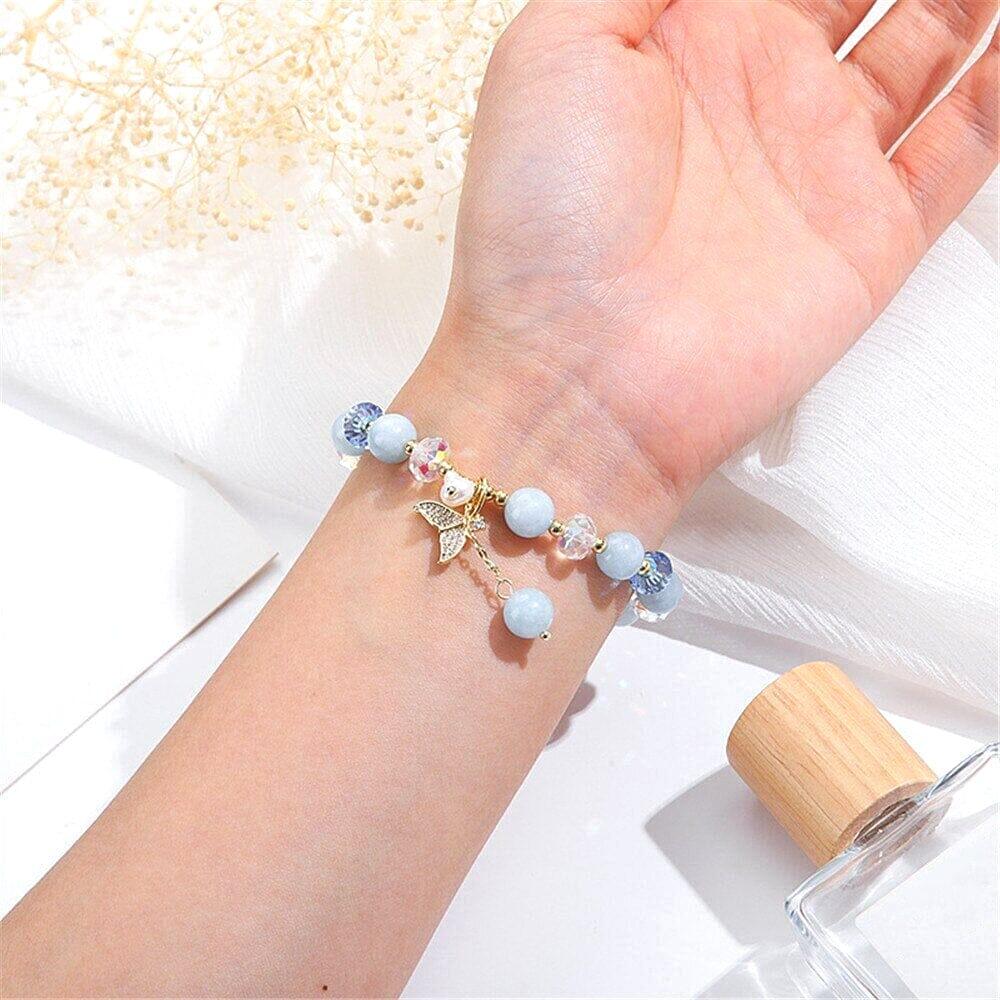 Bracelet en Quartz Bleu "Queue de Poisson"