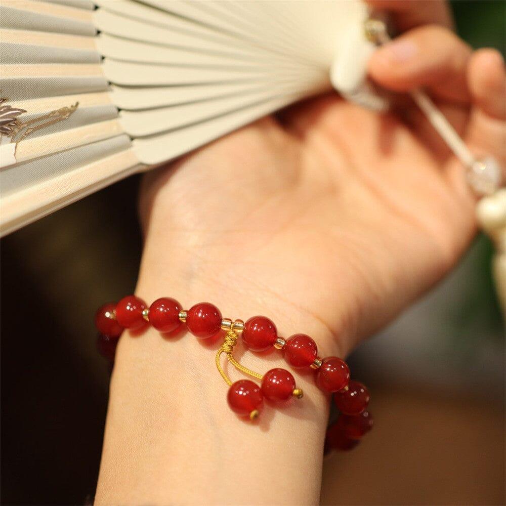 Bracelet Ardente Passion en Agate Rouge