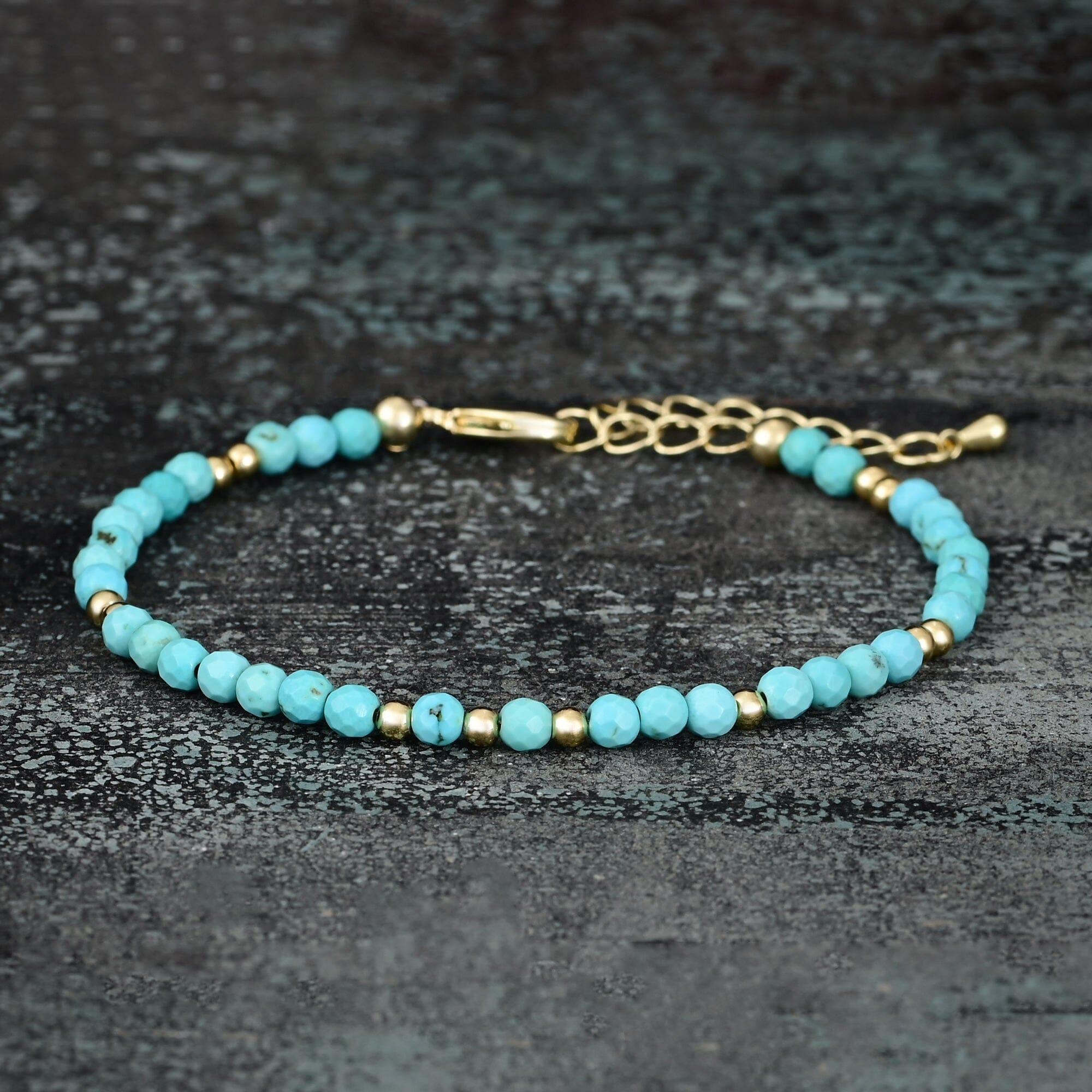 Bracelet Trésor Éclatant Doré en Turquoise