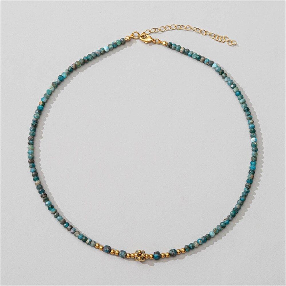 Ensemble Bracelet et Collier Manifestation en Apatite Bleue