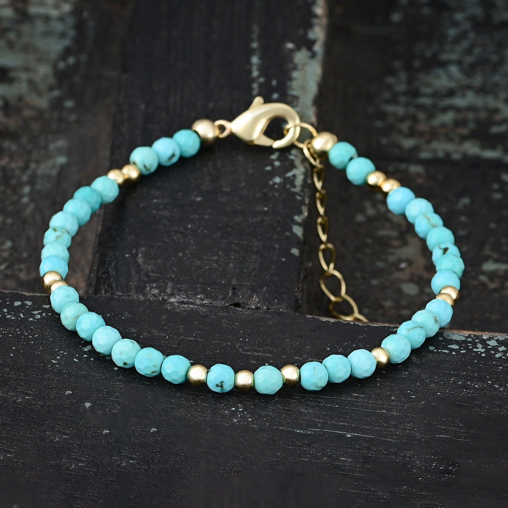Bracelet Trésor Éclatant Doré en Turquoise