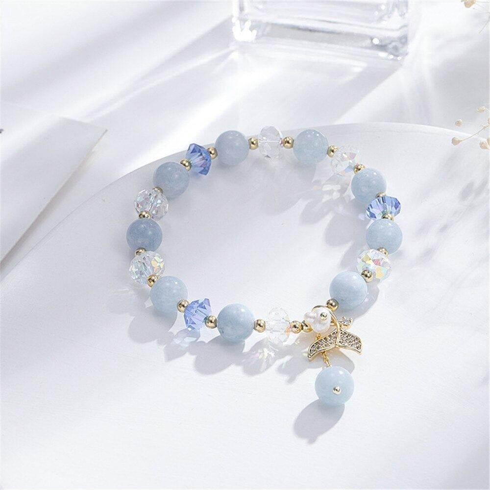 Bracelet en Quartz Bleu "Queue de Poisson"