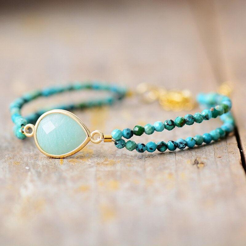 Ensemble Harmonie en Turquoise & Amazonite – Exprimez Votre Voix et Votre Cœur
