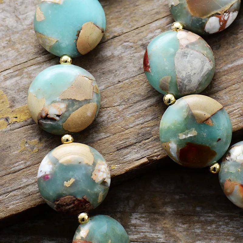 Collier de Jaspe à l'Élégance Verdoyante