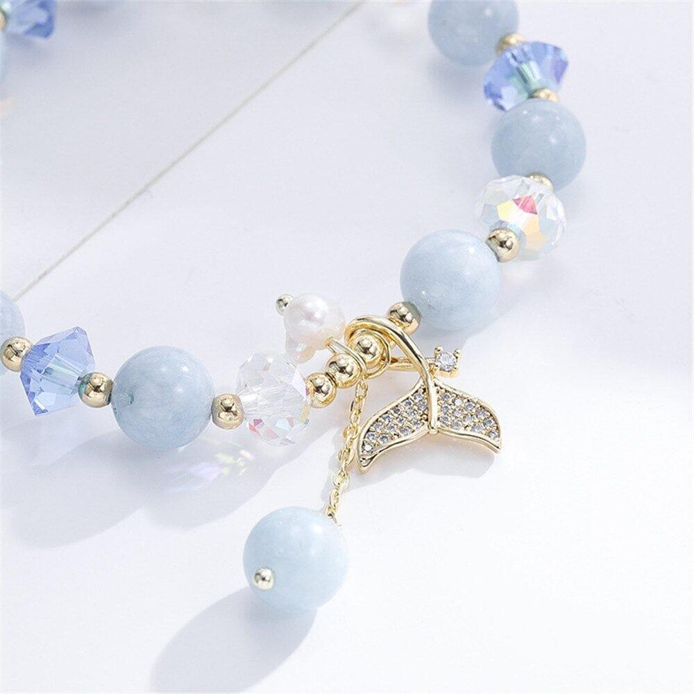 Bracelet en Quartz Bleu "Queue de Poisson"