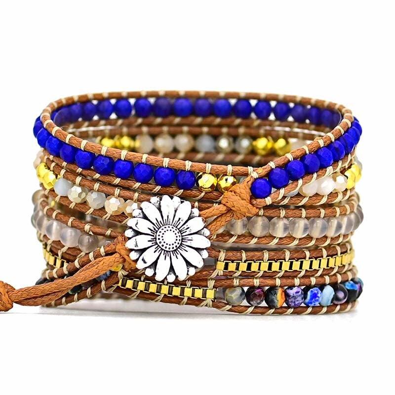 Bracelet de Montre Samsung Clarté de Vision en Agate, Howlite et Hématite