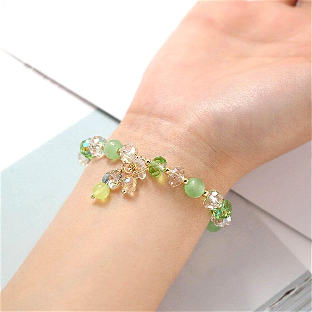 Bracelet en Perles Scintillantes Oeil de Chat