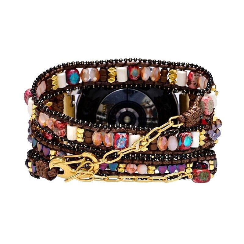 Bracelet pour Montre Samsung en Hématite Terrestres et Jade