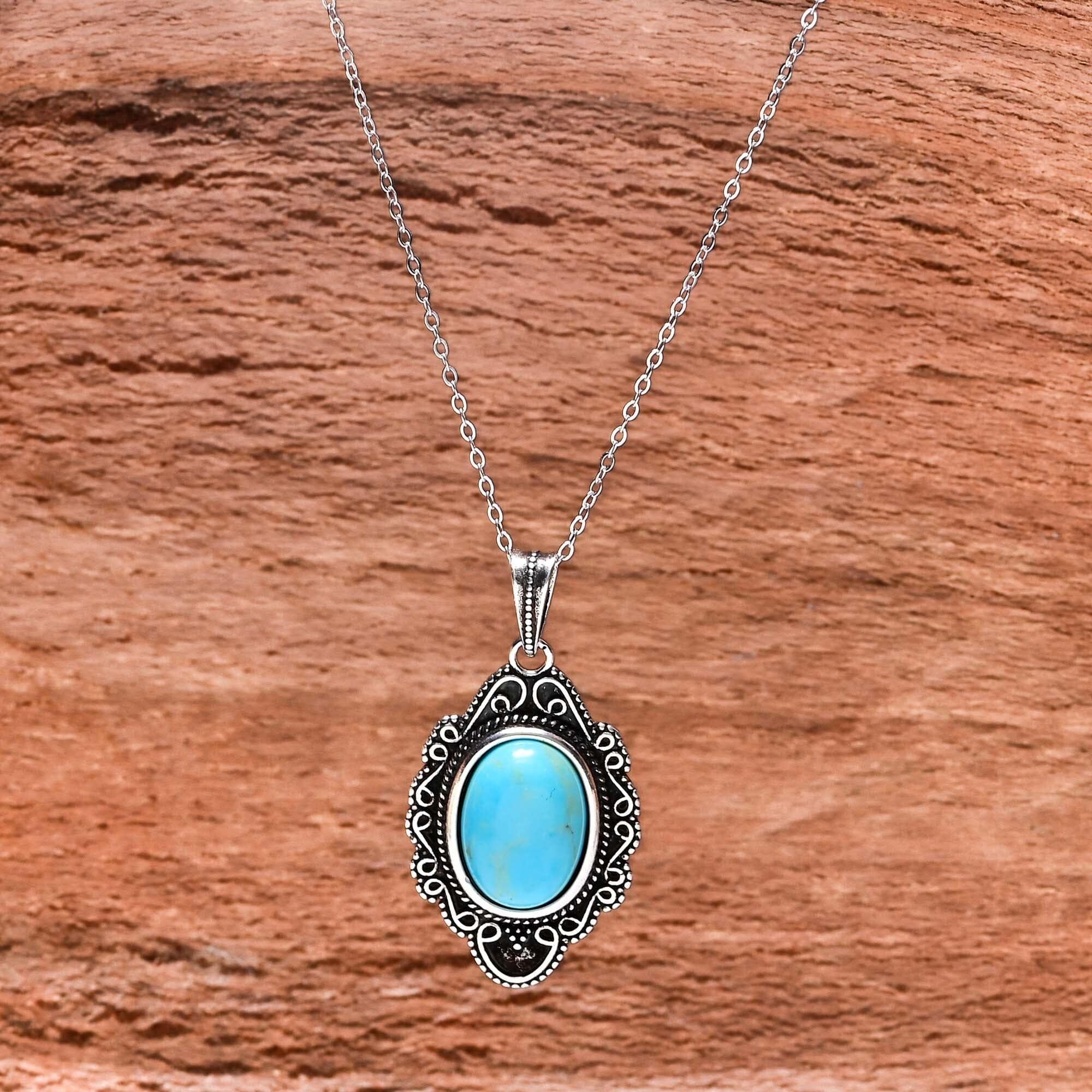 Collier Vintage Nabia en Turquoise