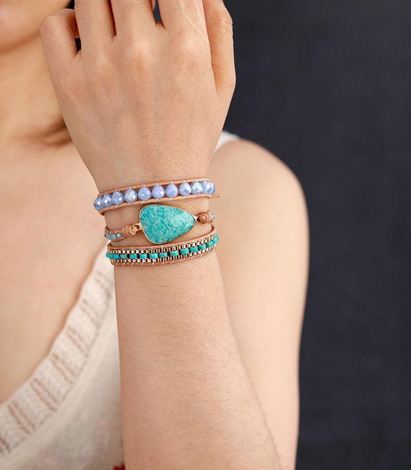 Bracelet Profond en Amazonite