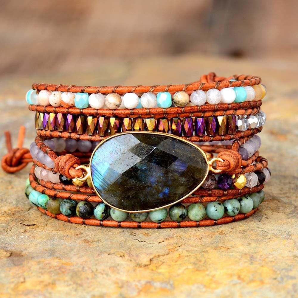 Bracelet Boho en Labradorite