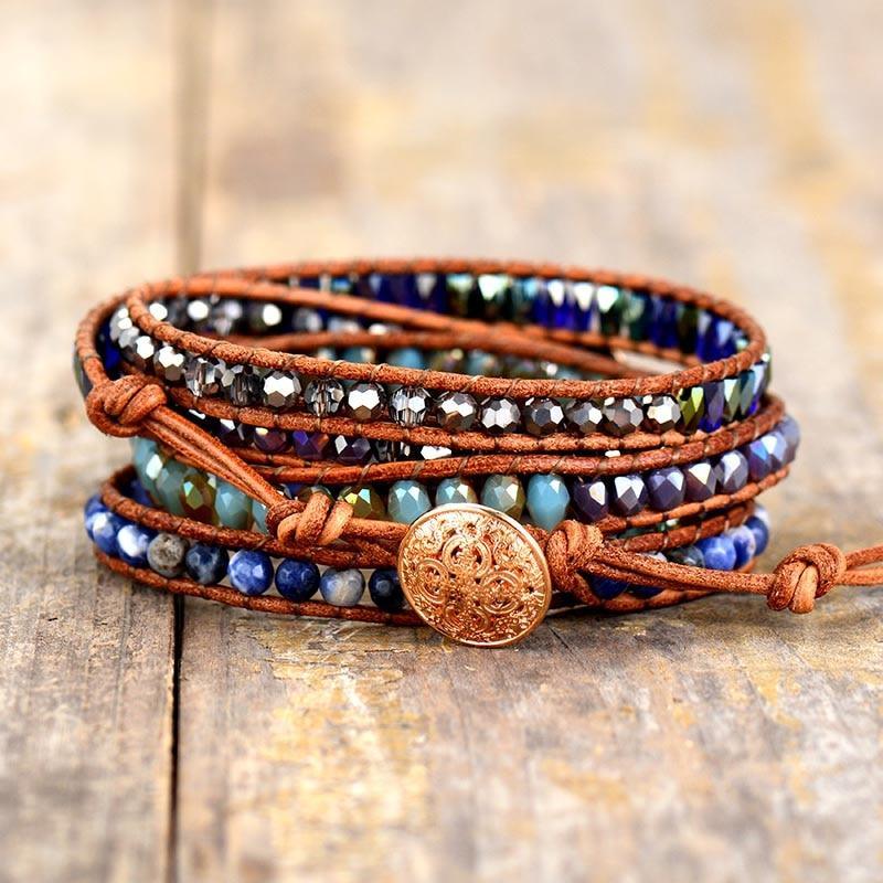 Bracelet Profondeur Marine en Lapis-Lazuli