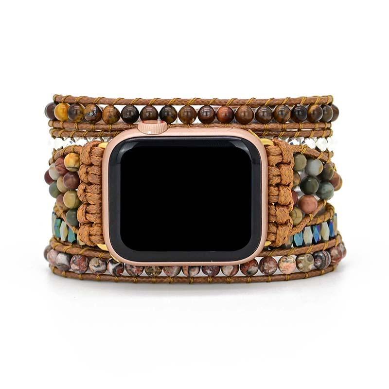 Bracelet d'Apple Watch en Pierre Oeil de Tigre