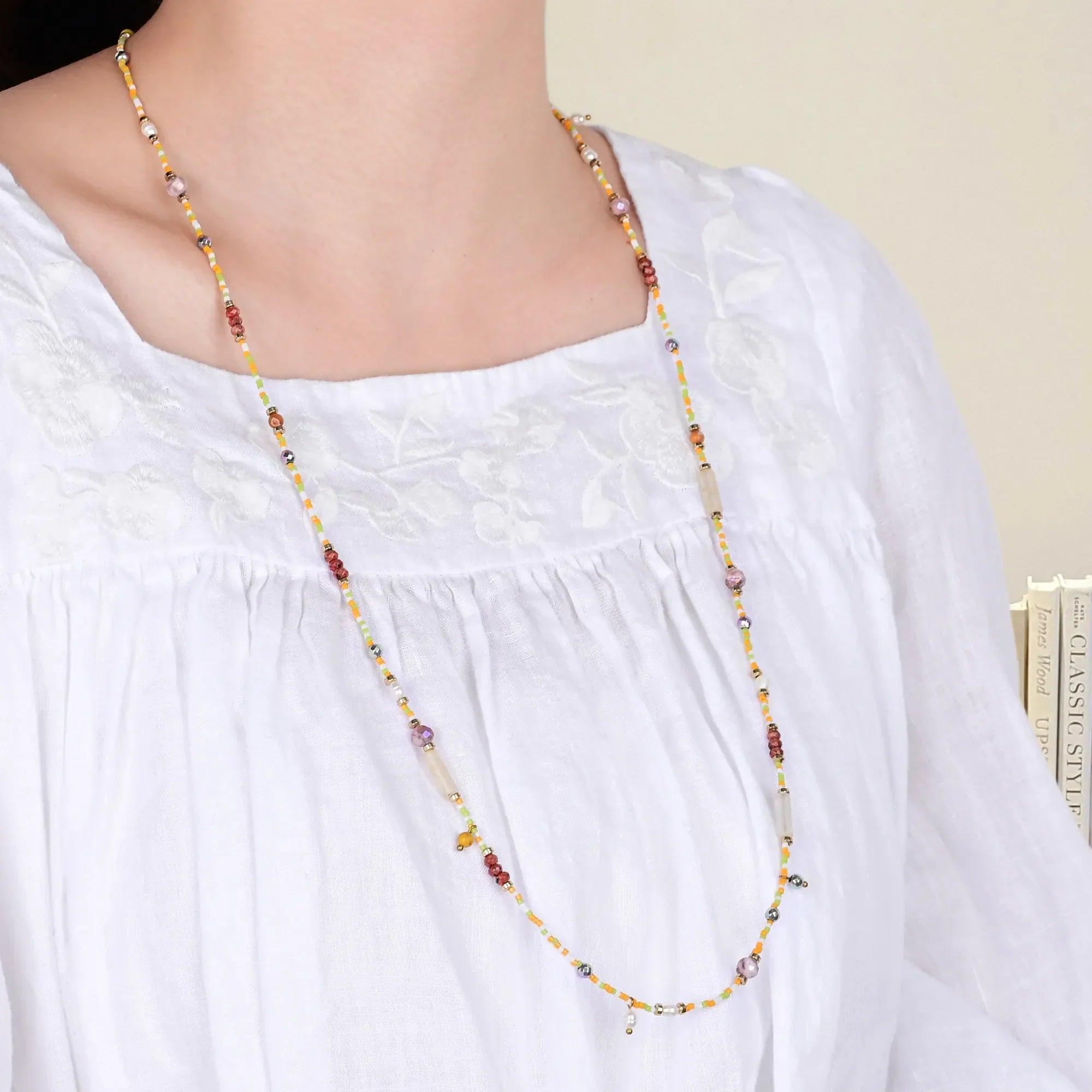 Collier Crépuscule Harmonieux en Agate & Jaspe