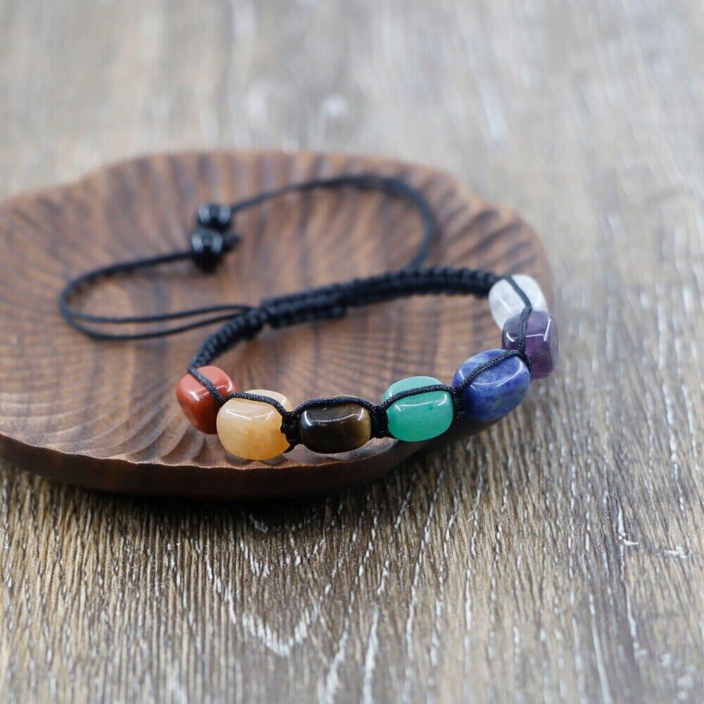 Bracelet Alignement des 7 Chakras Pierre de Béatitude