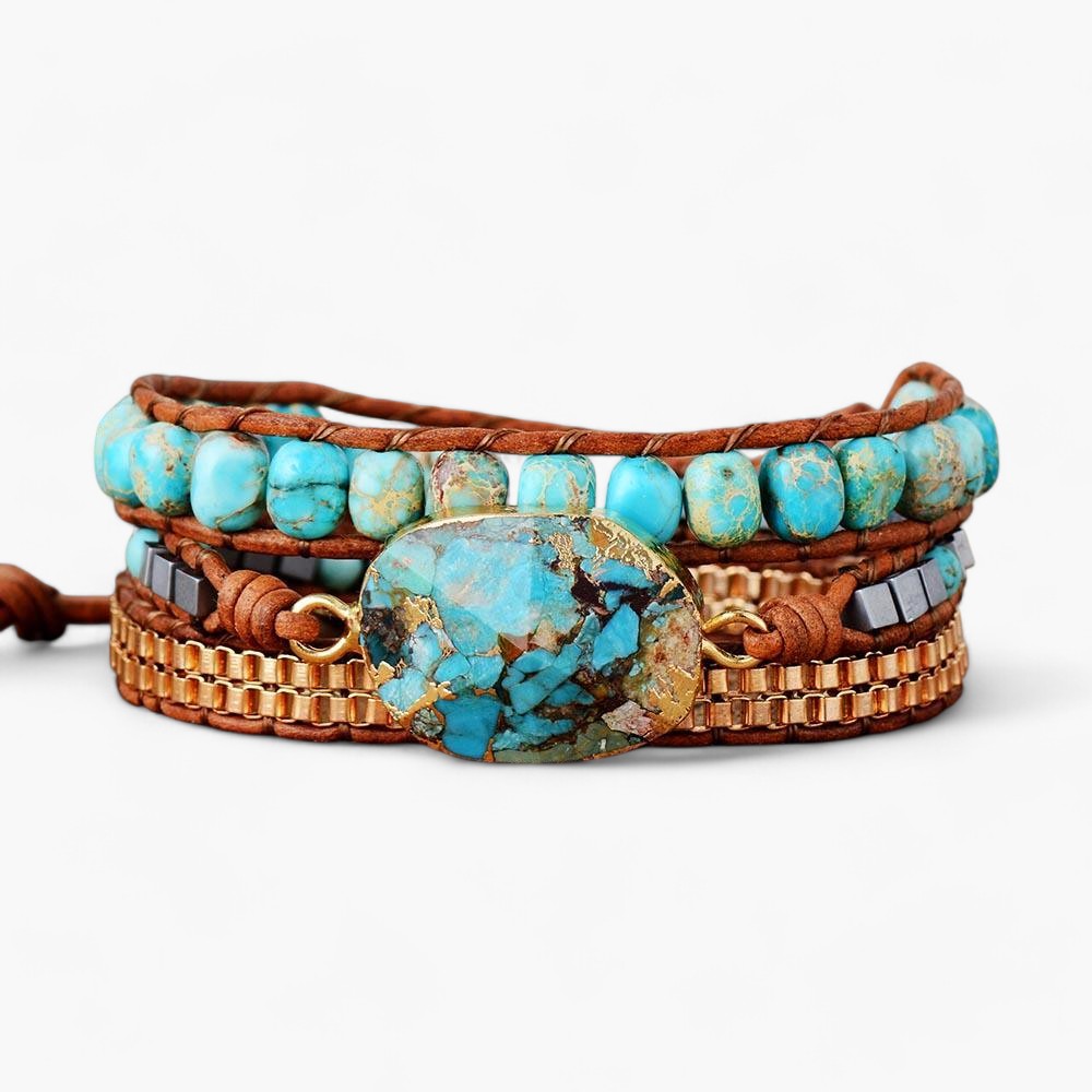 Bracelet Énergie Apaisante en Turquoise